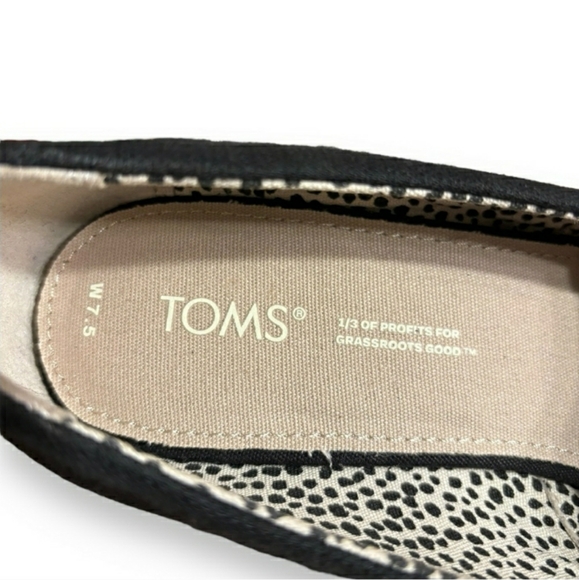 TOMS Michelle Cotton Peep-Toe Platform Wedge Pump Heel - Picture 6 of 8